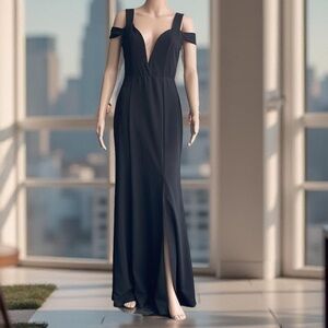 Karen-T Elegant Black Evening Gown Size S/M